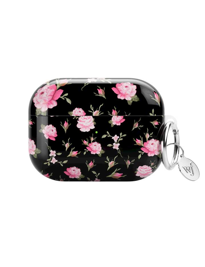 Black and Pink Floral AirPods Pro Case