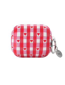 Red Gingham Hearts AirPods Gen 3 Case