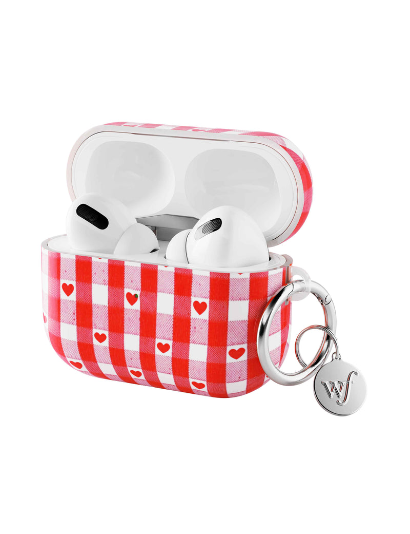 Red Gingham Hearts AirPods Gen 3 Case