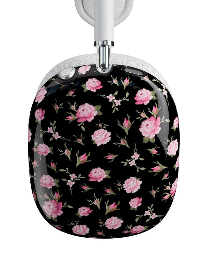 Black and Pink Floral AirPods Max Cover