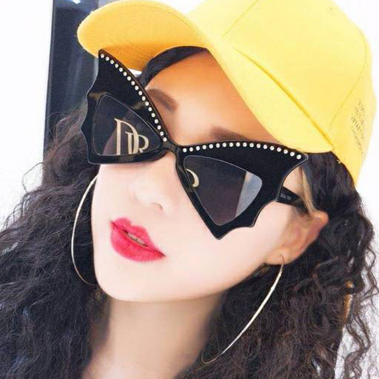 Studded bat sunglasses