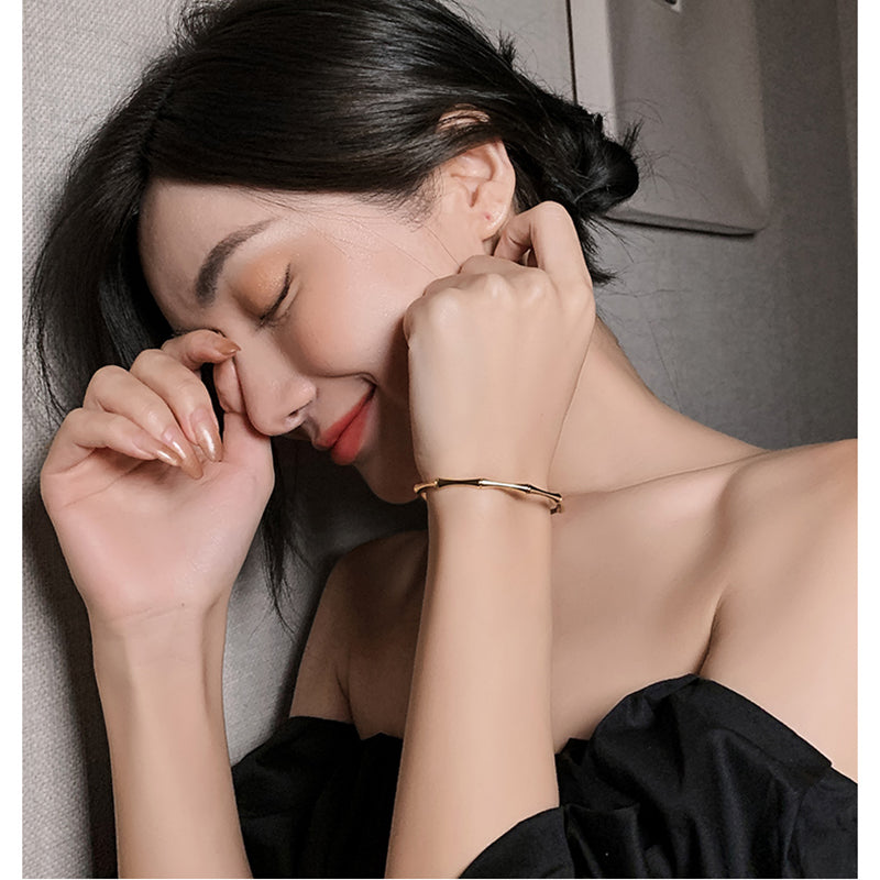 18K Gold Bamboo Bracelet Female