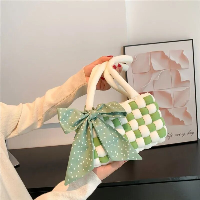 New Sakura Blossom Checkerboard Bag DIY Handmade Princess