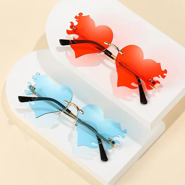 Novelty Metal Frame Eyeglasses Eyewear Bicycle Goggles