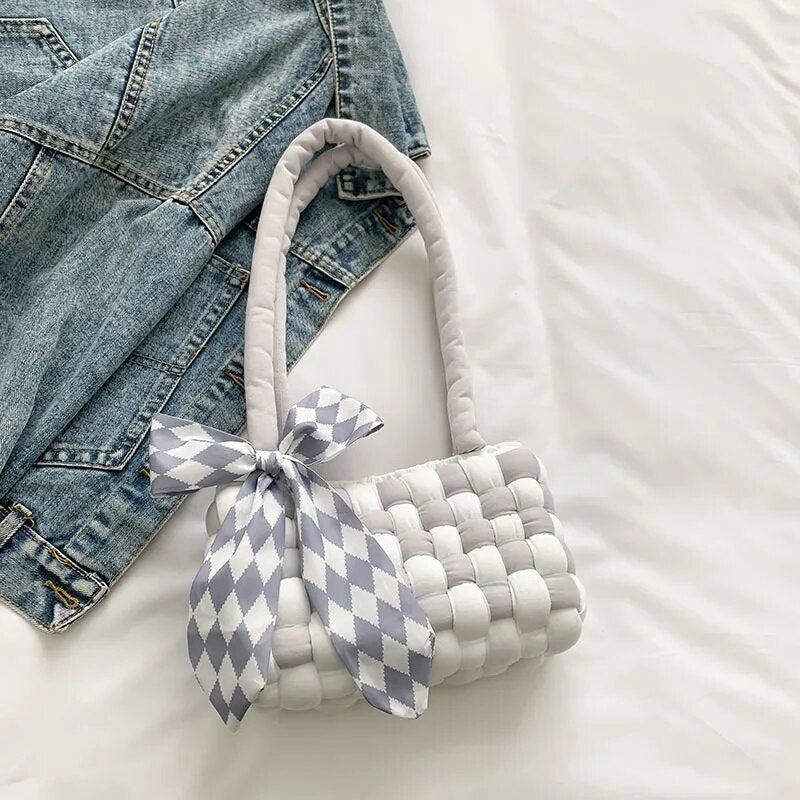 New Sakura Blossom Checkerboard Bag DIY Handmade Princess